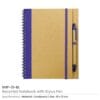 A5 Recycled Spiral Notebook with Stylus Pen & Elastic Band - Image 6
