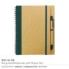 A5 Recycled Spiral Notebook with Stylus Pen & Elastic Band - Image 7