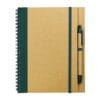 A5 Recycled Spiral Notebook with Stylus Pen & Elastic Band - Image 3