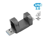 OTG USB Flip in Gun Metal 32GB V. 3.0 Type C Flip Magnetic Cap