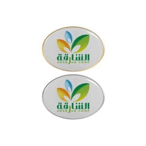 Oval Flat Metal Logo Badges - Image 2