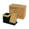 Bamboo Pen Holder with 15W Wireless Charger & LED Logo - Image 7