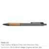 Push Button Ballpoint Pens with Bamboo Grip - Image 8