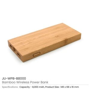 Bamboo Wireless Power Bank 8000 mAh - Image 3