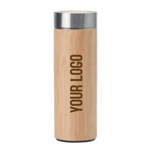 Stainless Steel Bamboo Flask - Image 2