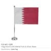 Flag with Metal Pole & Silver Plated Plastic Base - Image 5