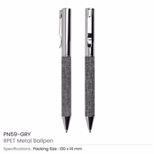 RPET Metal Ball Pens - Image 4