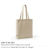 Recycled Cotton Tote Bags with Gusset 220 GSM - Image 8