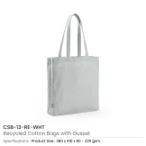 Recycled Cotton Tote Bags with Gusset 220 GSM - Image 7