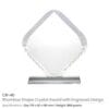 Rhombus Shaped Crystal Awards - Image 3
