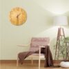 Round Bamboo Wall Clock, 28 cm Dia, Type Analog - Image 5