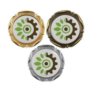 Round Flower Design Logo Badges - Image 2