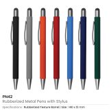 Rubberized Stylus Metal Pens - Image 3