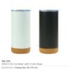 Travel Tumbler with Cork Base 450ml Stainless Steel - Image 3