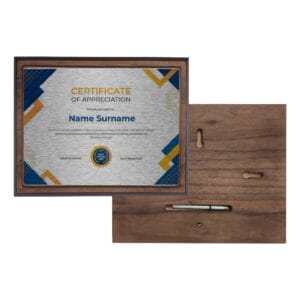 Horizontal Wooden Plaque with Box - Image 2