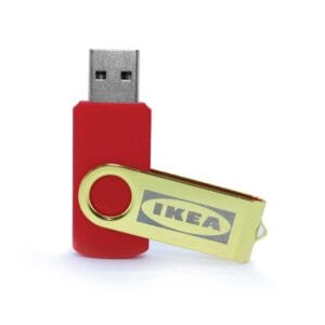 Shiny Gold Swivel USB Flash Drives - Image 2
