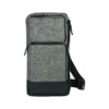 Sling Crossbody Bags in Grey and Black Polyester Material - Image 4