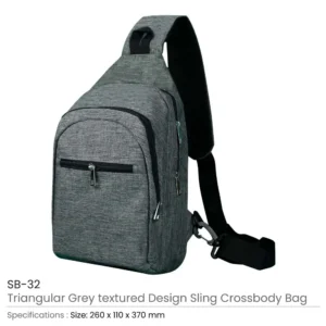 Triangular Sling Crossbody Bags with Headphone Hole - Image 3