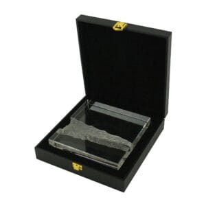 Square Crystal Awards in Hardboard Box - Image 4