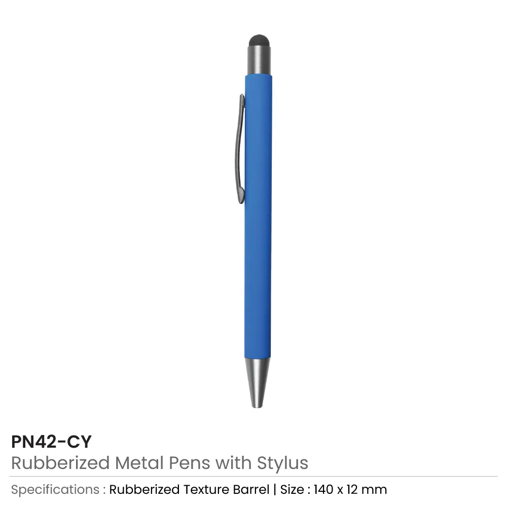 Stylus-Metal-Pen-PN42-CY Rubberized Stylus Metal Pens - Image 9