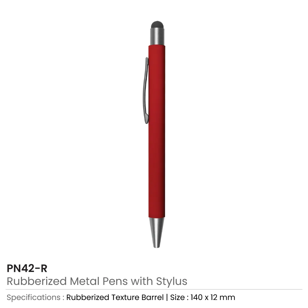 Stylus-Metal-Pen-PN42-R Rubberized Stylus Metal Pens - Image 7