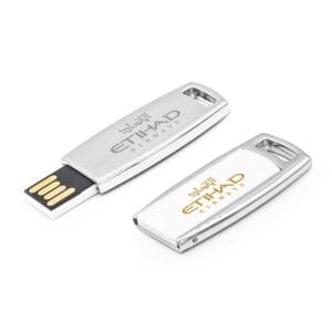 Thin White Metal Case USB Flash - Image 2