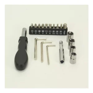 Tool Set in Bamboo Box with Silver Lock - Image 5