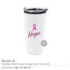 Travel Mugs with Breast Cancer Awareness Logo - Image 3