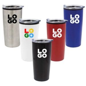 Double-Wall Travel Mugs with Clear Lid - Image 2