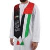 UAE Flag Scarf with Arabic Writing, Red & Green Tassel - Image 2