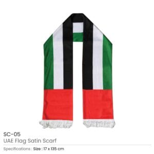 UAE Flag Satin Scarfs - Image 3