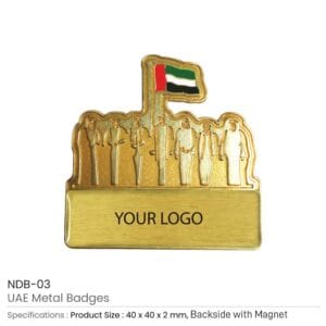 UAE Metal Badge – Spirit of Unity (Magnetic Back) - Image 3