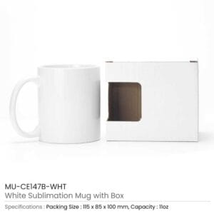 White Sublimation Mugs with Box - Image 3