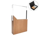 Rectangle-Shaped Wood and Crystal Awards with a Box