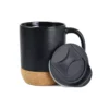 Ceramic Mugs with Lid and Cork Base 385 ml - Image 13