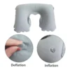 Inflatable Neck Pillow with Pouch – Grey - Image 4
