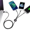 3-in-1 Multi Charging long cable 105cm with Light Up logo design - Image 2