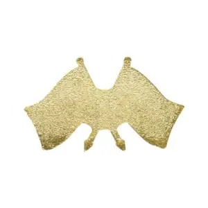 Twin Flag Metal Badges Golden Imprint Your Country Flag - Image 6