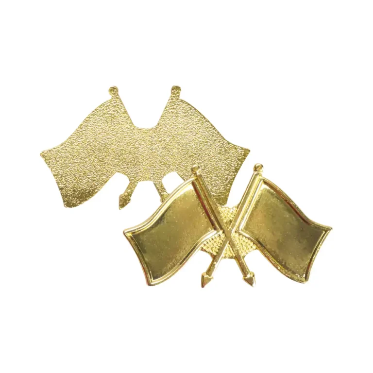 largest Promotional Gifts Company in UAE 41 Twin Flag Gold Metal Badges 2081 WOP