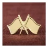 Twin Flag Metal Badges Golden Imprint Your Country Flag - Image 8