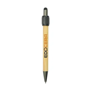 Bamboo and Metal Stylus Pens with Spinner (Blue Ink) - Image 2