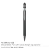 Stylus Metal Pens with Wave Design Top Spinner – Push Button (Blue Ink) - Image 5
