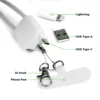 4 in 1 Lanyard Charging Cable 60W, 120cm Long with Hook for ID Card and Phone Pad - Image 6