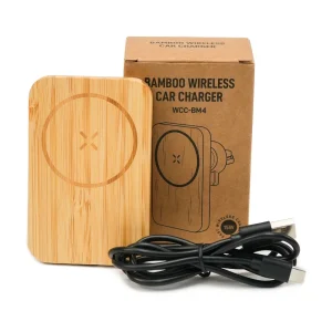 Bamboo Wireless Car Charger 15W Fast Charging & Type C - Image 9