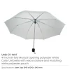Bi-Fold Umbrella in White with Velcro Closure and Pouch - Image 3