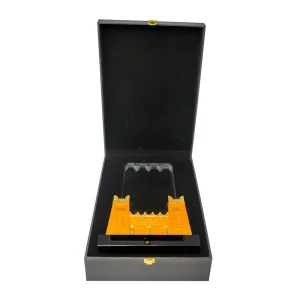 Castle Design Crystal Award in Black Presentation Box - Image 7