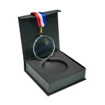 Glass Medals with Ribbon and Box