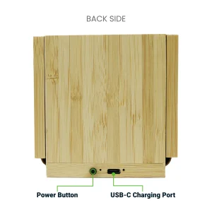 Foldable Bamboo Fast Wireless Charging Pad 15W with Mug Warmer and Pen Holder - Image 5