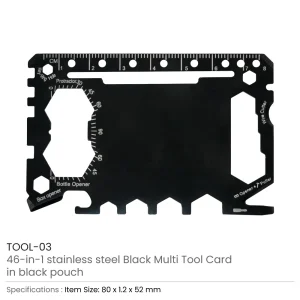 Multi-functional Tool Card in PU Leather Pouch - Image 4
