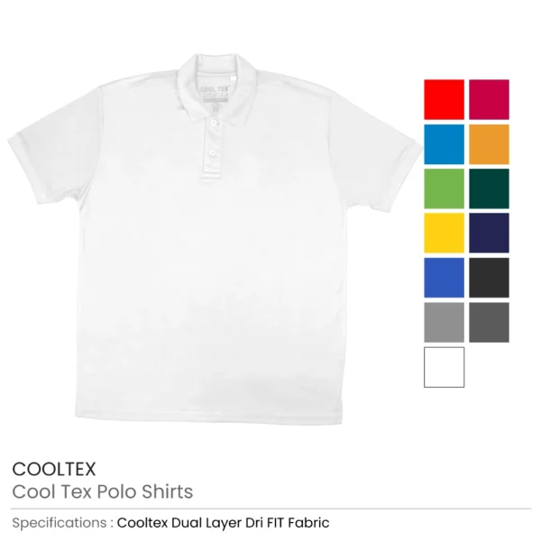 CoolTex Polo Shirts, Dryfit Materials with UV Protection | 220 GSM